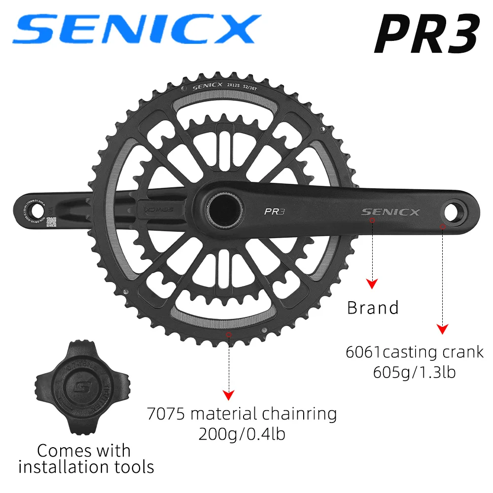 SENICX PR3 Road Crankset Chain Wheel Crank Protector 2 x 10 /11/12