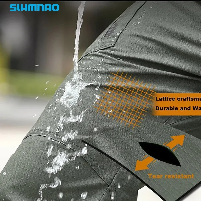 Spring/Summer Waterproof Fishing Pants Tactical Pants Mountaineering Training Clothes Multi Pocket Hunting Tactical
