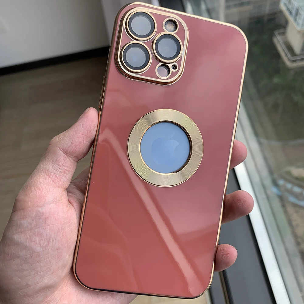 New luxury case for iphone 11 12 13 mini pro MAX back cover bumper etui capa CD pattern plating dropshipping