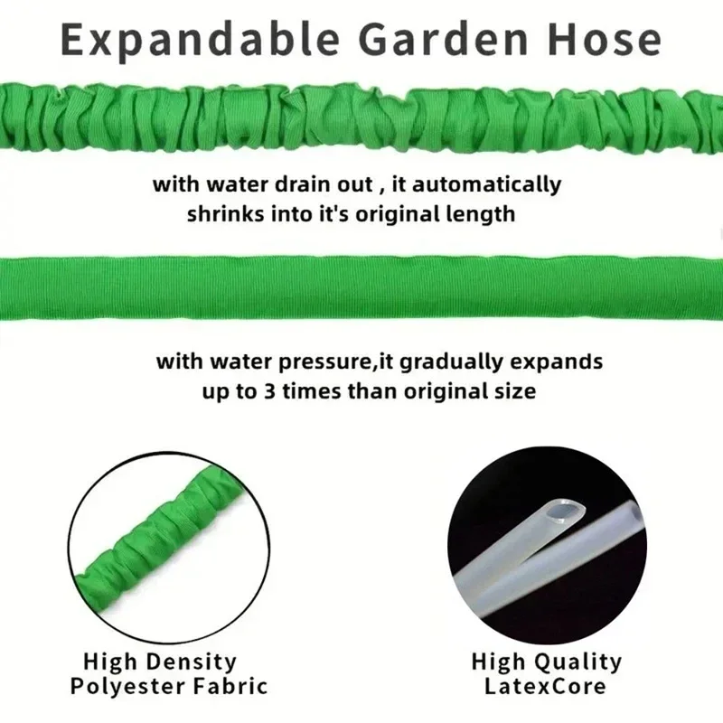 Expandable Magic Hose Water Gun 7 Water Spraying Functions High Pressure Car Wash Home Garden Watering garden hose expandable magic hose water gun expandable water hose water hose expandable hose