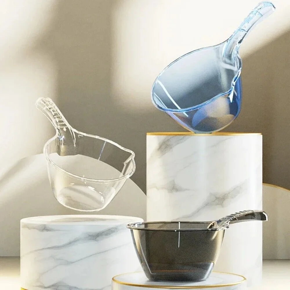 Thickening Water Ladle Portable Long Handle Household Kitchen Water Spoon Transparent Shell Soup Spoon
