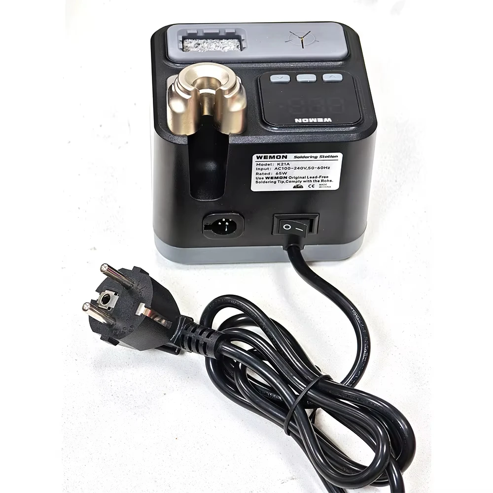 WEMON K21A T210 납땜 스테이션, T210-K 팁과 호환되는 빠른 가열, 정밀 전자 용접 리워크 스테이션