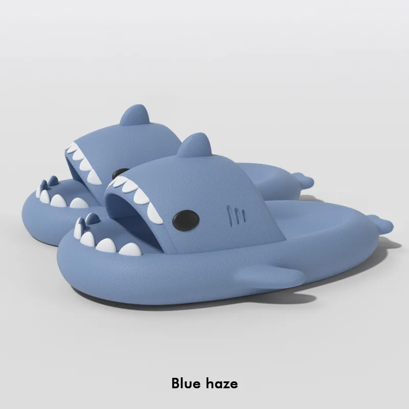 Cute Panda Shark Slippers - Glowing Platform Beach Slides for Couples