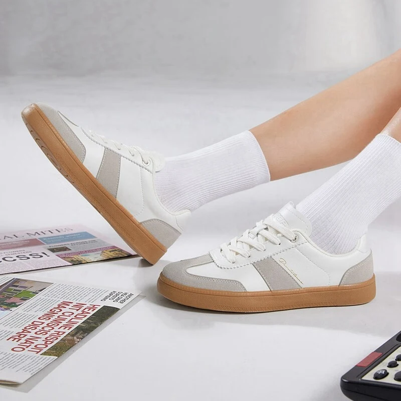 Xtep Women Skateboarding Shoes Retro Wear-Resistant Sport Shoes Cushioning Lightweight Female Sneakers 877218310025 sports board shoes