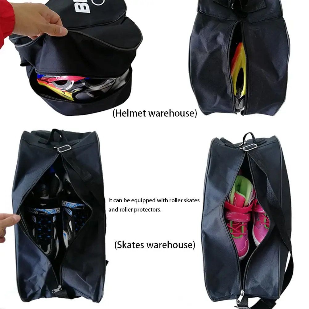Breathable Roller and Inline Skate Bag for kids and Adults with Adjustable Shoulder Strap-Portable Convenient roller skates bag skateboard carry bag skateboard bag