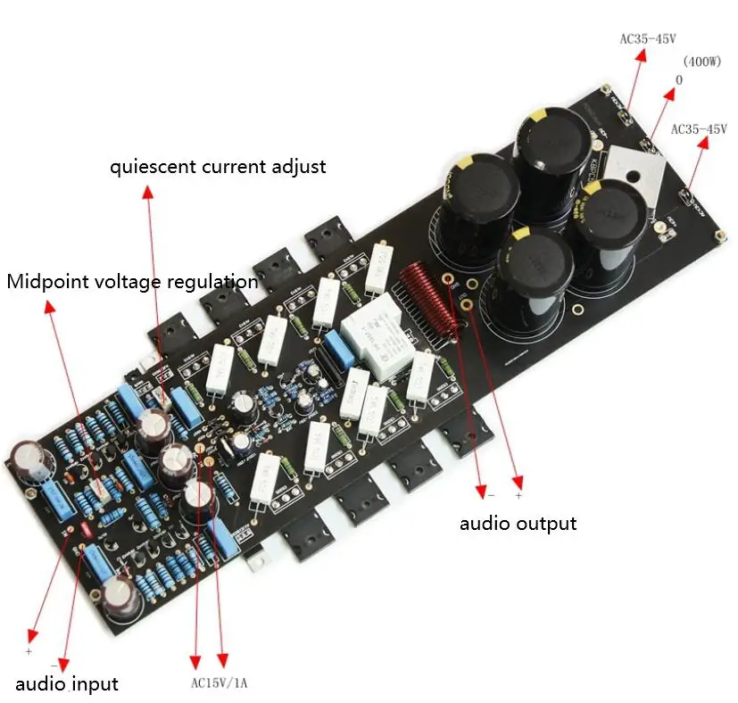

AMP280 HIFI diy High power Class A 90W mono power amplifier board with 2SA1943/2SC5200