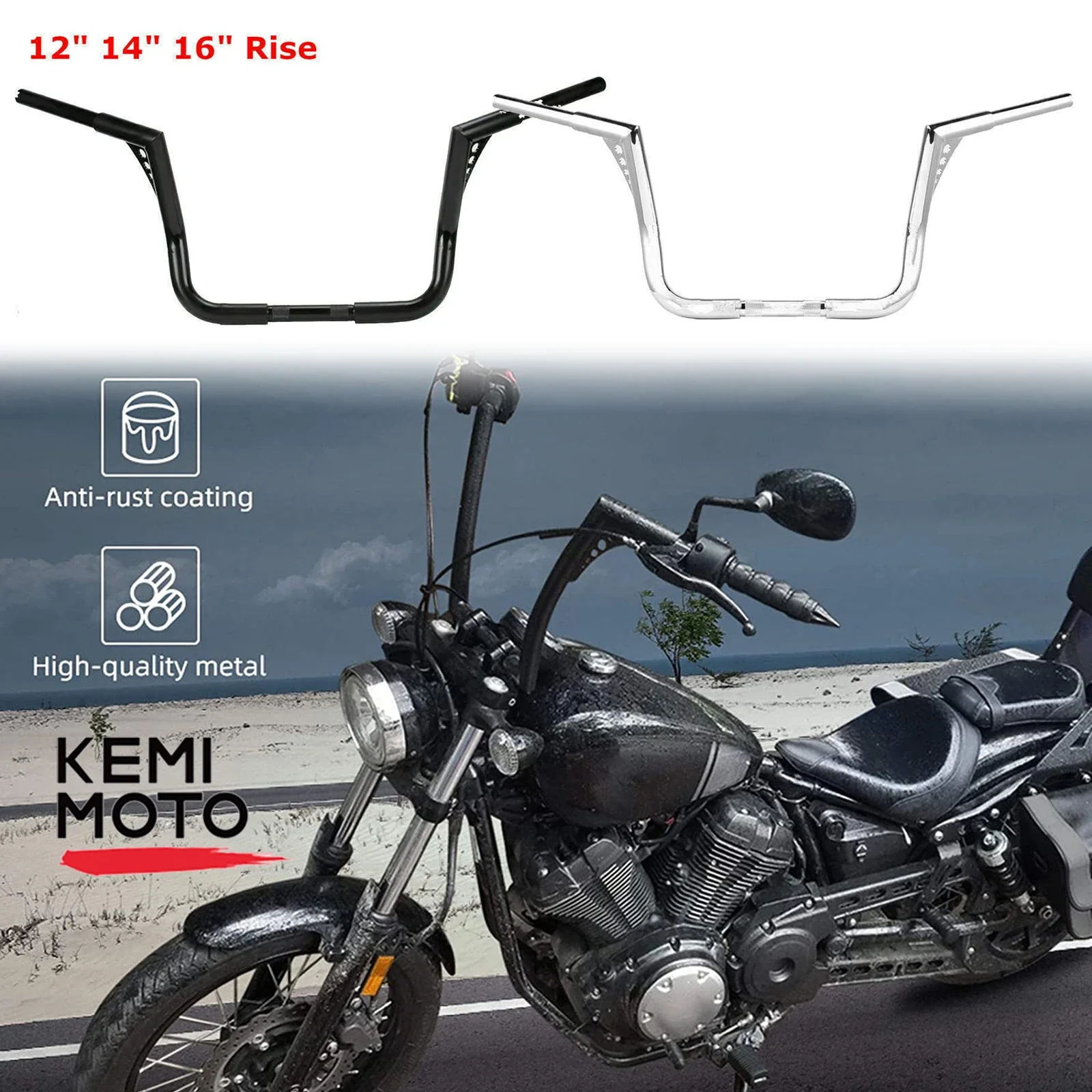 12 "Rise Ape Hangers Rise Ape Z Hangers Manubrio Per Touring Cvo Street Glide Tri Glide Electra Glide Ultra Limited Accessori