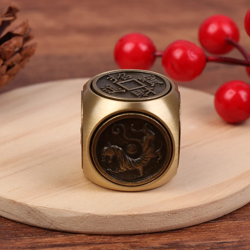 Four Mythical Beasts Six-faced Luck Money Fidget Spinner Stress Relief Decompression Cube For Adult Antistress Toys fidget toys anti stress toys