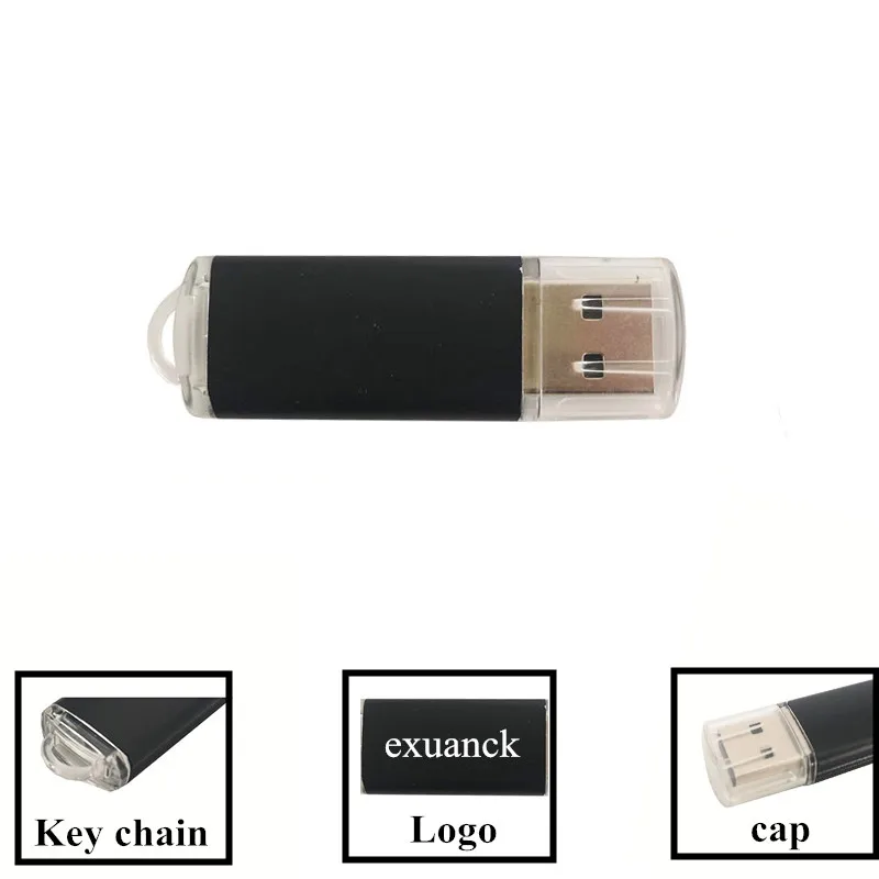 50Pcs/lot USB 2.0 Flash Drive 1GB 2GB 4GB 8GB 16GB 32GB 64GB 128GB Pen Drive Pendrive USB Stick Memory Flash Disk