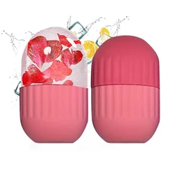 Silicone Ice Roller for Facial Lifting and Contouring Massage (1pc Flattened pink)