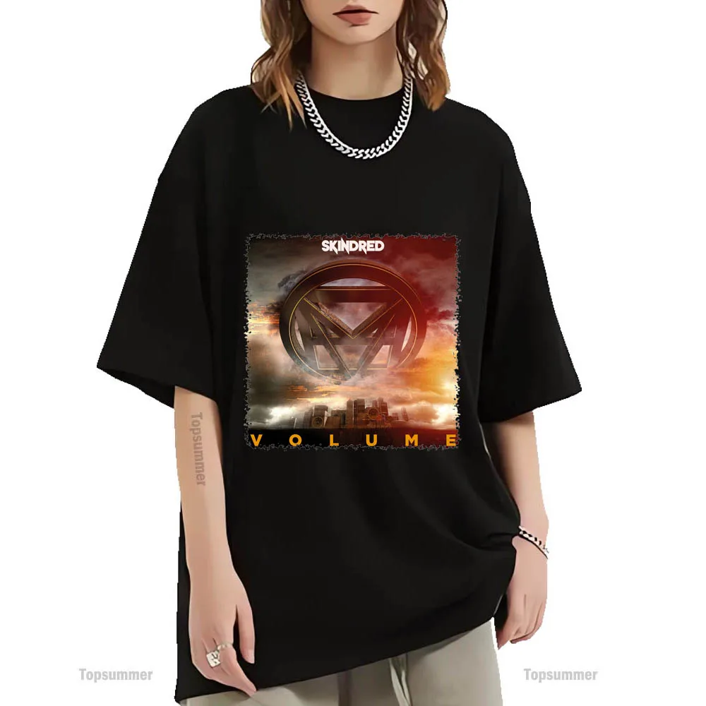 Футболка Skindred Tour с альбомом для громкости, Мужская винтажная хлопковая Футболка в стиле Харадзюку, женские топы большого размера, футболки