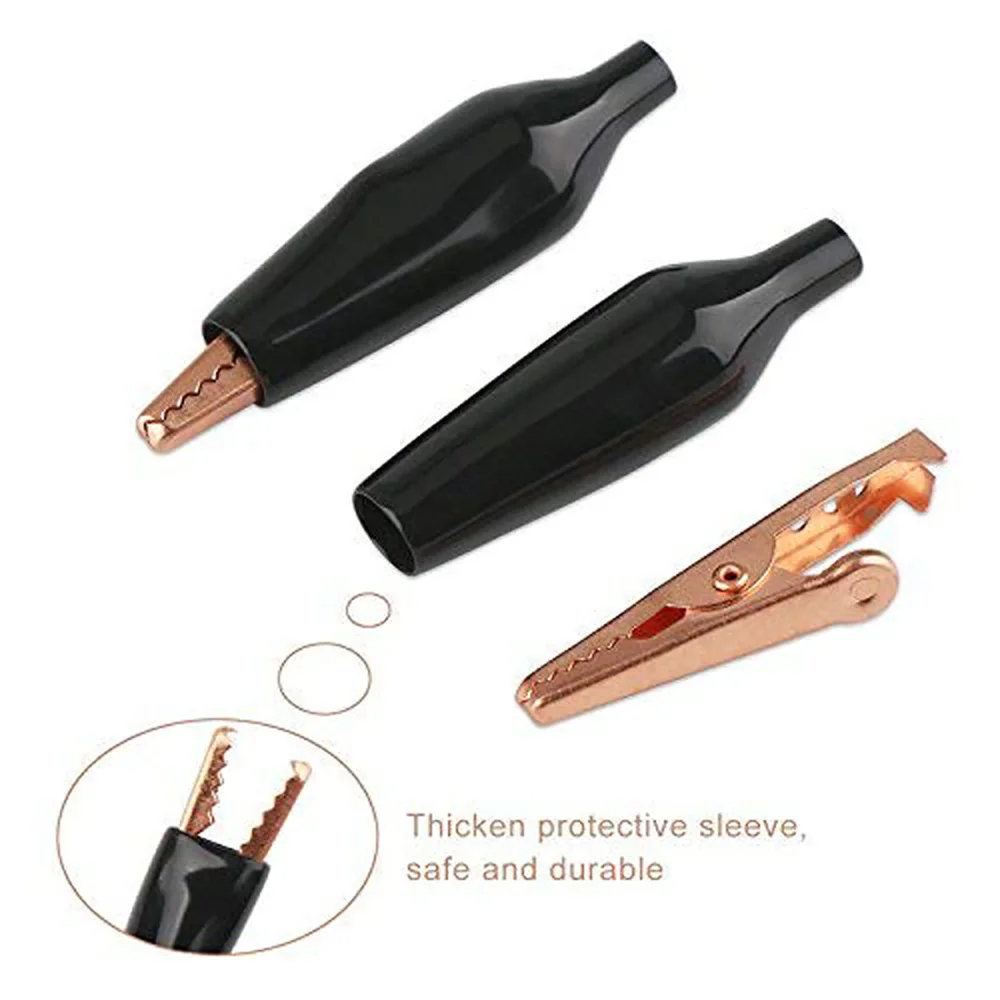 28MM Metal Alligator Clip G98 Crocodile Electrical Clamp Testing Probe Meter with Plastic Boot Car Auto Battery 20pcs alligator clips electric test clamp