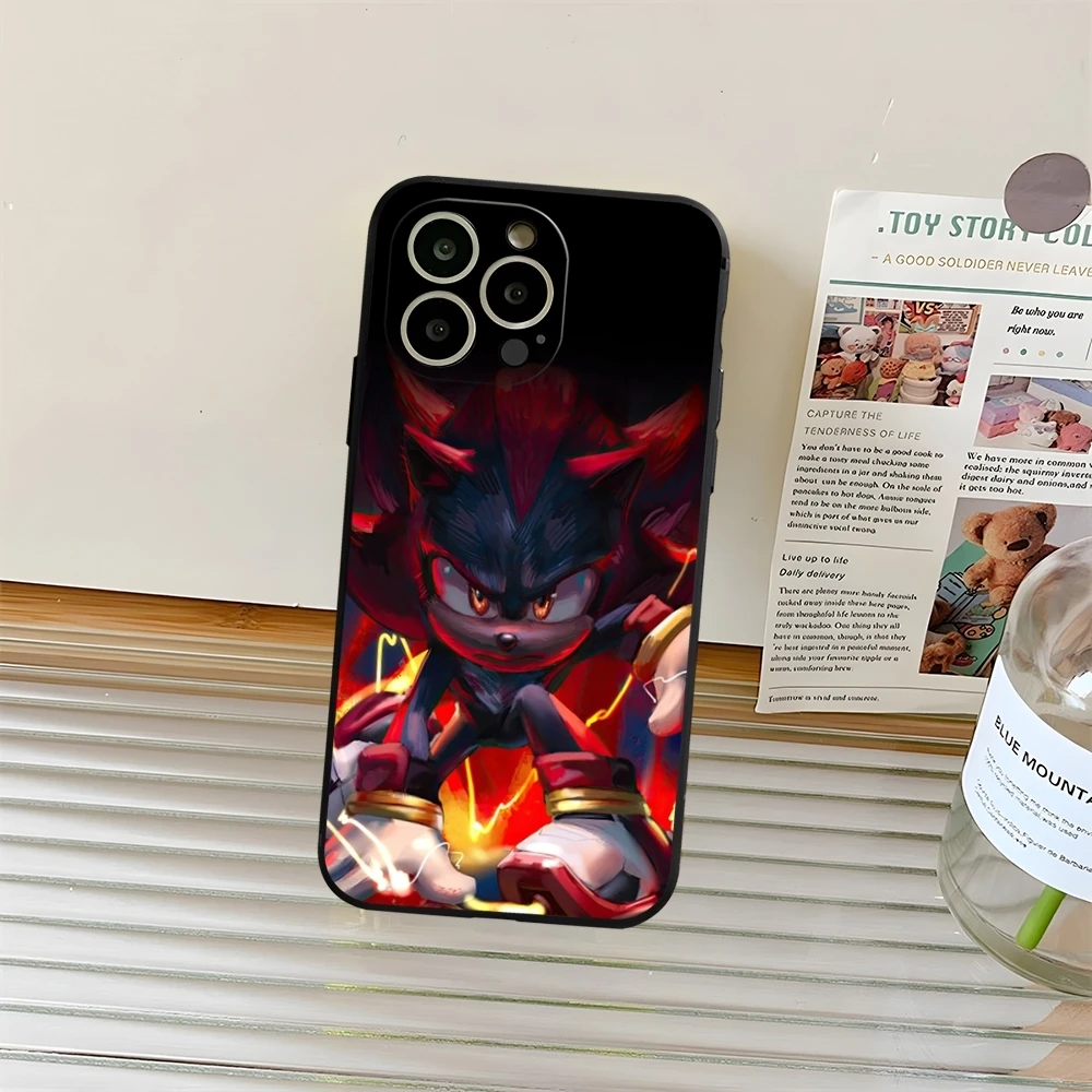 thumbnail image 1 of Funda de teléfono S-SonicES Cartoon H-HedgehogES para iPhone 15ProMax 14 11 13 12 16 Pro Xs Max Mini Xr X 7 8 6 Plus Carcasa protectora, 1 of 5