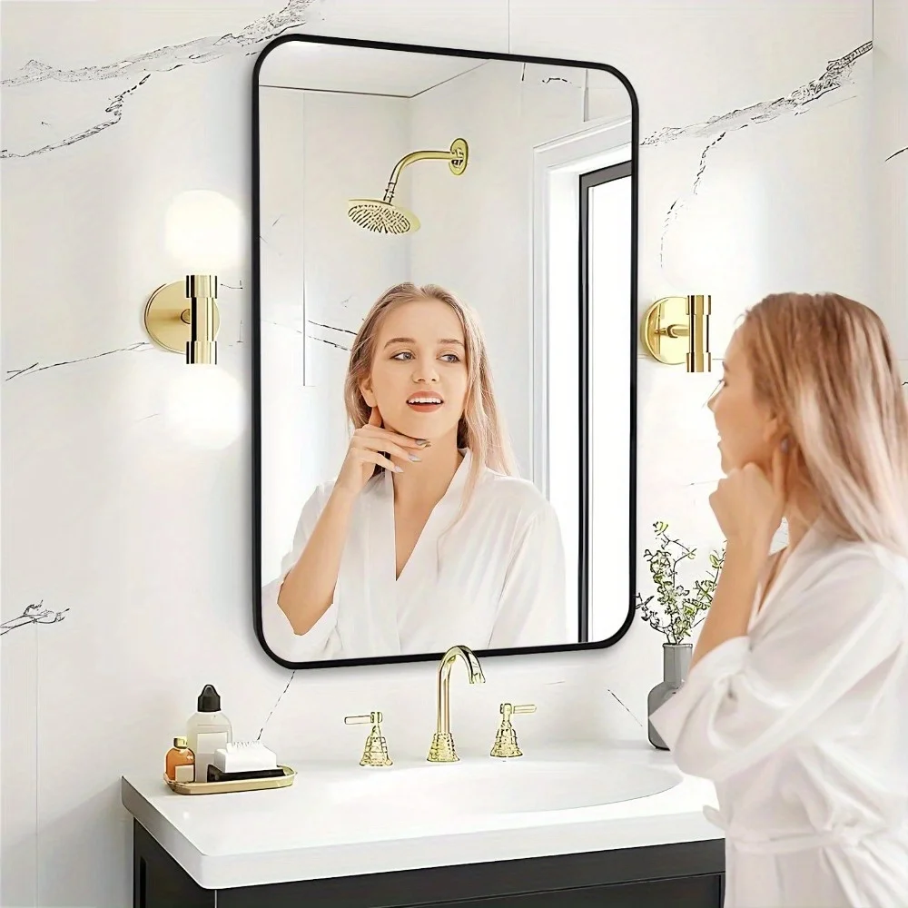 Matte Black 24×36 Wall Mirror 3