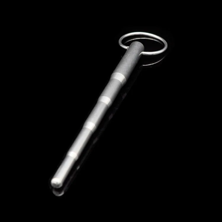 Urethral Dilator Metal Stainless Steel Urethral Horse Eye Urethral Plug Through-hole Stainless Steel Dilator Sound Plug 140mm W Ring