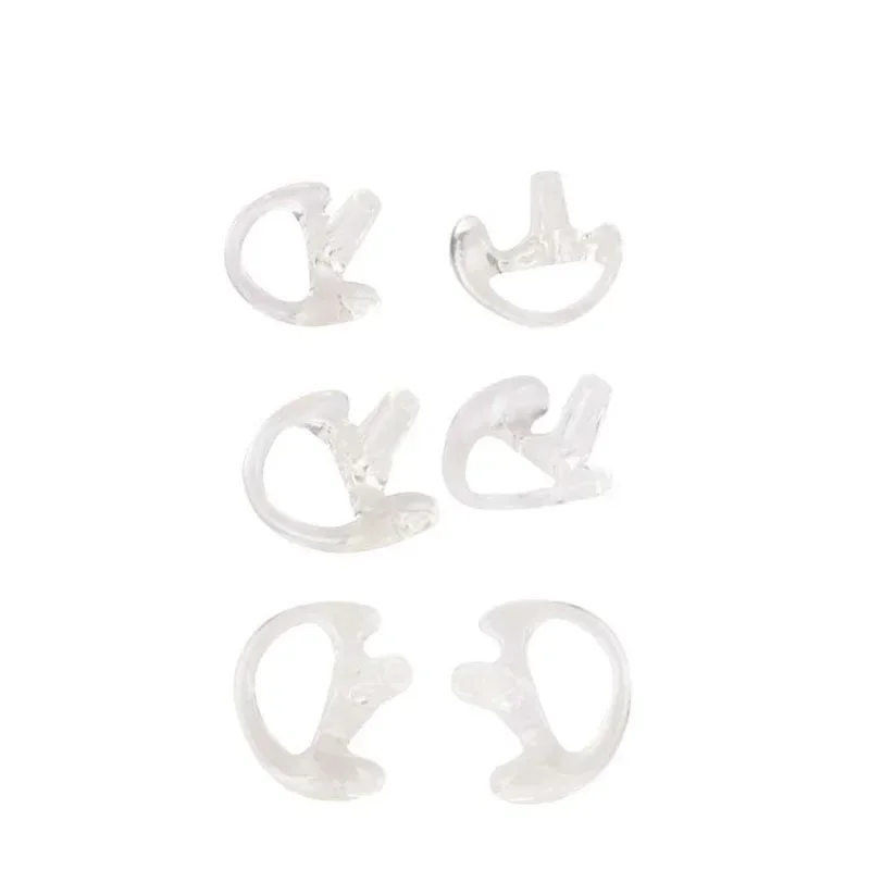 

3 Pair White Silicone Earmold Earbud for Universal Walkie Talkie Radio Air Acoustic Coil Tube Earpiece Headphone S/M/L Size