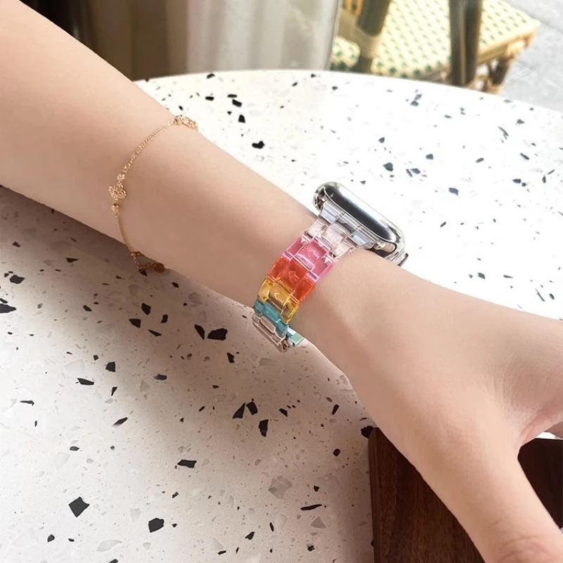 Apple Watch Series8 7 6 5 4 SE用バンド レインボー Rainbow colors Band For Apple Watch Strap 876 5 4 3 SE 42MM