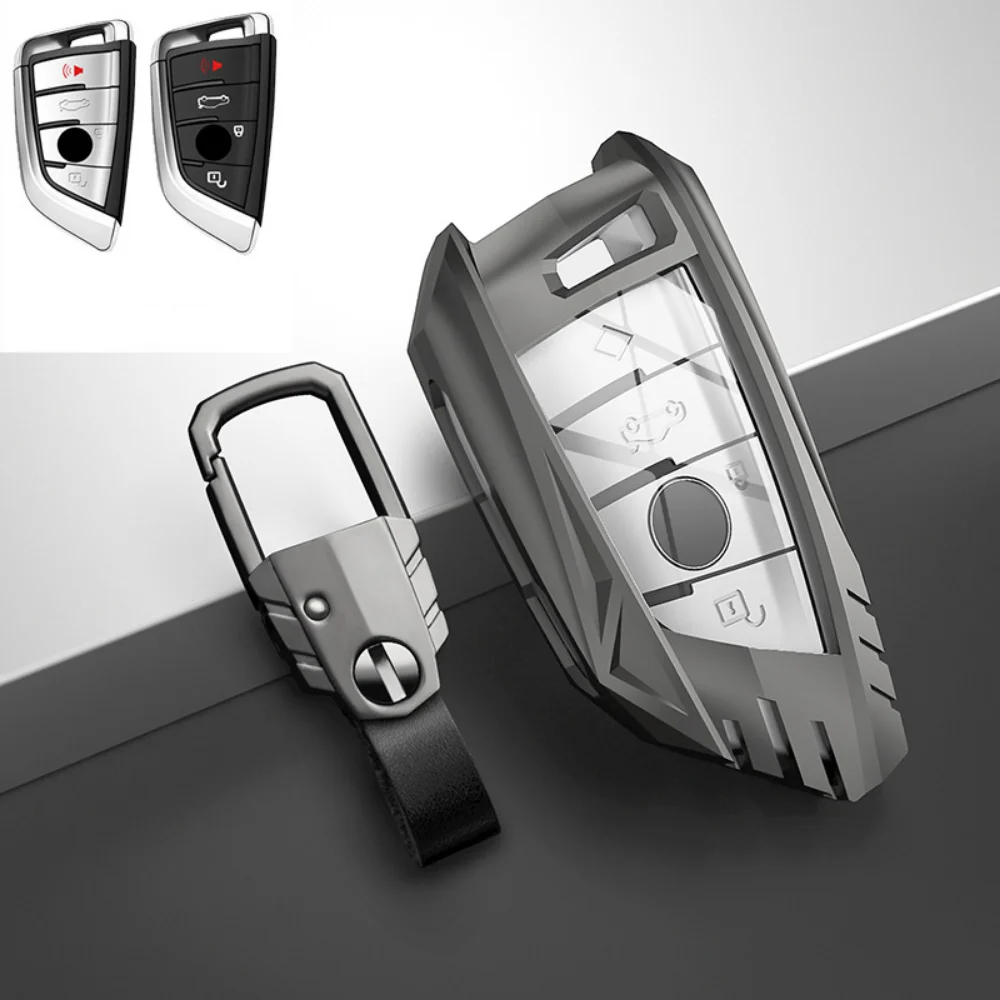 

Alloy Car Key Cover Case Holder Protector for BMW X1 X3 X5 X6 X7 1 3 5 6 7 Series G20 G30 G11 F15 F16 G01 G02 F48 Accessories