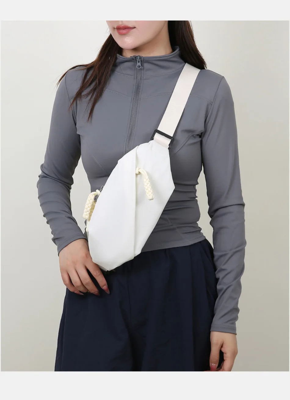 Outdoor-Mode Tragbare Brusttasche Einfache Lässige Schulter-Umhängetasche Nylon Wasserabweisende Sport-Hüfttasche – Detail 11