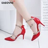 High Heels Summer Dress Women Shoes Fashion Rivets 9cm High Heel Party Shoes Sexy Pointed Toe Bright All-match Women's Shoes 3