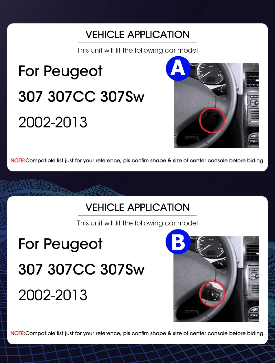 Srnubi Android 14 Autoradio für Peugeot 307 307CC 307SW 2002-2013 2Din Multimedia Player Wireless Carplay Android Auto Head Unit – Detail 2