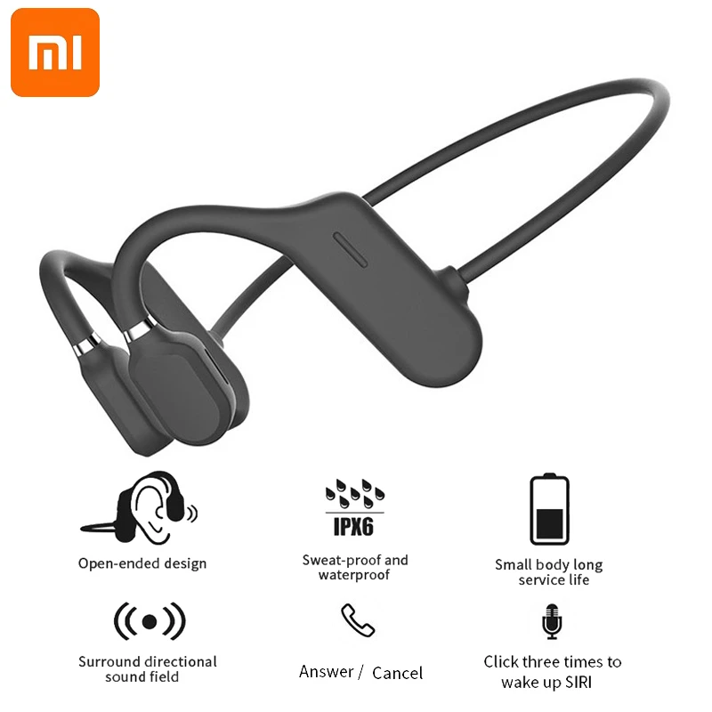 Xiaomi  Bone Conduction Headphones Wireless Bluetooth 5.0 Earphones TWS Waterproof Lightweight Sport Ear Hook Headset With Mic sleep headphones