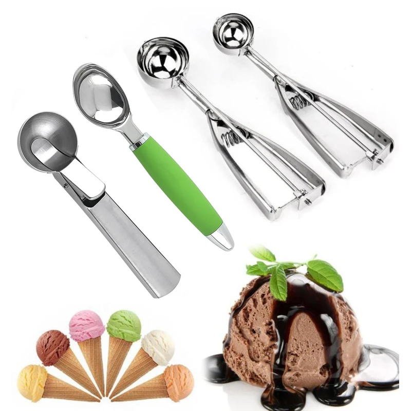 Multi-style Stainless Steel Ice Cream Scoop Ball Digger Handmade Ice Cube Mold Easy Demoulding Kitchen Accessories ice tray mold