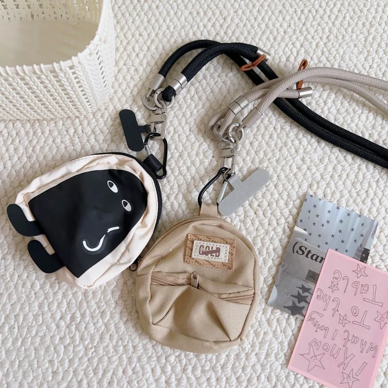 Adjustable Crossbody Lanyard with Mini Zipper Pouch - Anti-Loss Outdoor Travel Strap
