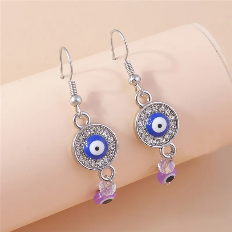 Gothic Hohl Traum Catcher Ohrringe Einfache Retro Türkische Glück Blue Eye Feder Blatt Hexe Pagan Ohrringe für Frauen Schmuck – Detail 10