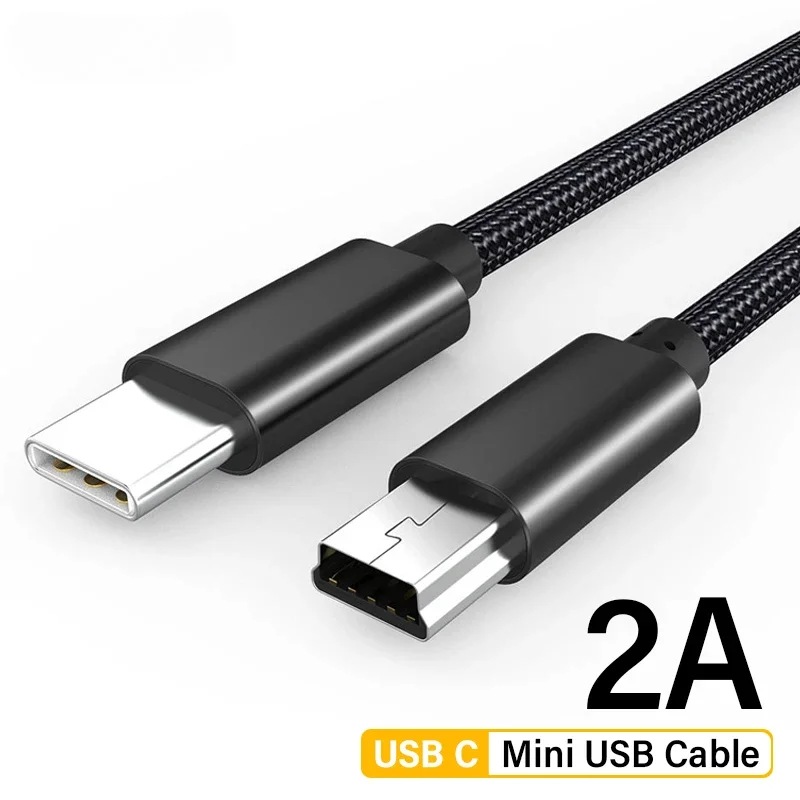 

Кабели USB Type C на USB Mini B, преобразователь OTG, шнуры данных USB C, Мини USB адаптер для жесткого диска, камеры, принтера, радиокабеля типа c