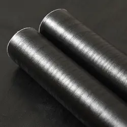 Sleek White Wood Grain Self - Adhesive Waterproof Vinyl Wallpaper - 60cmx200cm (Thick black wood)