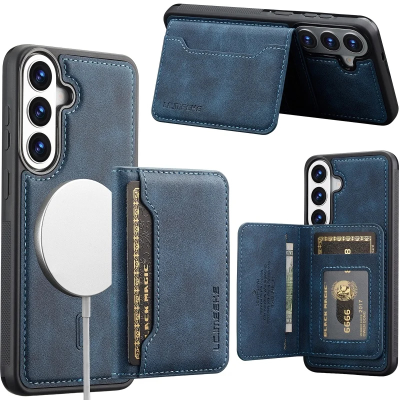 Versatile 2-in-1 Magnetic Leather Wallet Card Phone Case Cover