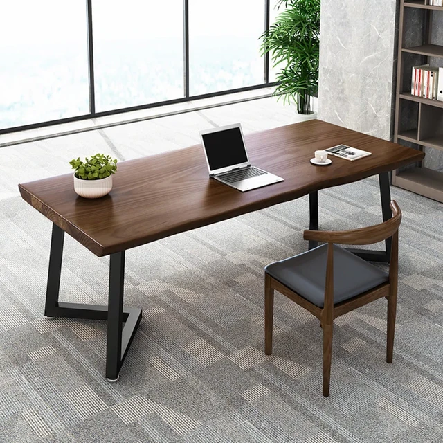 Large Board Solid Wood Desk Household Desktop Computer Desk Long  Calligraphy Desk Simple Writing Desk Log Desk - Office Desks - AliExpress