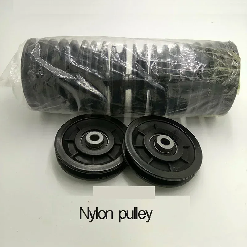 Fitness Equipment Accessories Cable Rope General Nylon Plastic Pulley U Groove  Wheel Roller Diameter 93,95,114mm 2