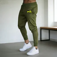 Pantalons de sport pour hommes, pantalons de course avec lettres imprimées, fitness, football, entraînement, slim fit, pantalons de sport décontractés, pantalons à petites jambes pour hommes 3