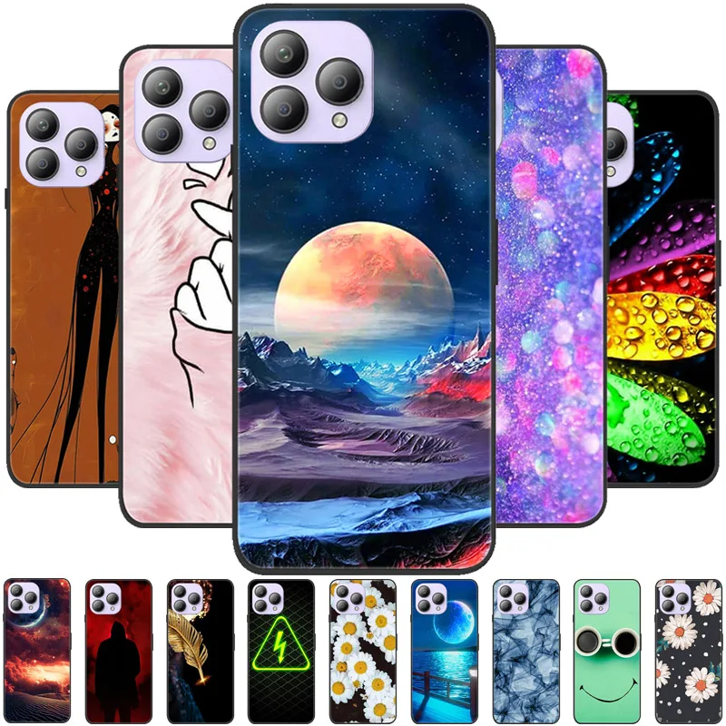 CAXKJE Custodia per Cubot P80 (6.58 Pollice),Nero Cover Silicone Case Thin Morbido TPU Bumper Anti-Scratch Protettiva Case,per P80 Cover - A4