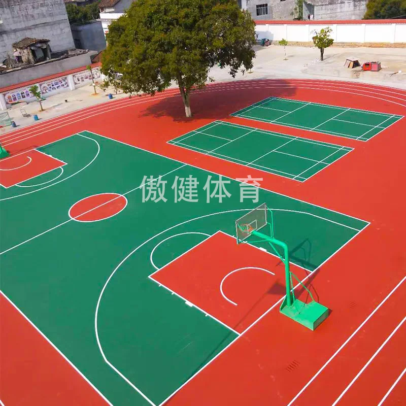Silicone PU plastic basketball court track material EPDM particle ground floor, 7-a-side 5-a-side football court gate court, art