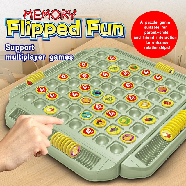 Fruit Flip Chess Memory Match Challenge Chess Game Strategy Board Game Logical Thinking Cognitive Parent-Child Interactive Toys 3