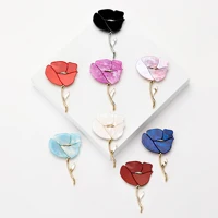 Resin Rose Brooches for Women Unisex Enamel Botanical Flower Pins Banquet Party Backpack Gifts Jewelry Accessories 3