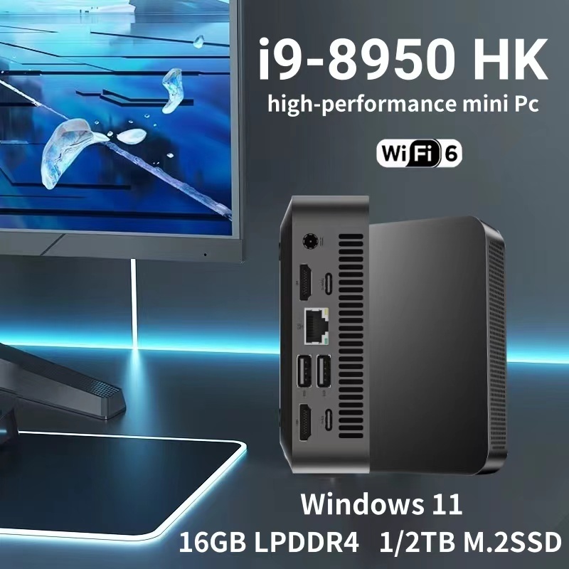 Mini computer Windows 11 Intel Core i9 8950HK mini pc computer 16GB RAM DDR4 1TB 2TB SSD Desktop pc WiFi 6 pc gaming computer