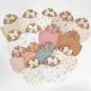 2Pcs/Set Ruffled Edge Muslin Cotton Baby Bibs Hair Bows Girls Headbands Flower Print Saliva Towel Feeding Burp Cloths Scarf 6