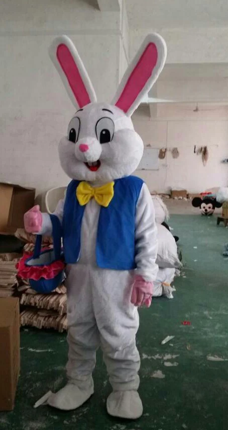 Cosplay Easter Bunny Rabbit Cartoon Mascot Costume Advertising ceremony birthday Fancy Dress Party Animal carnival perform props mascot costume