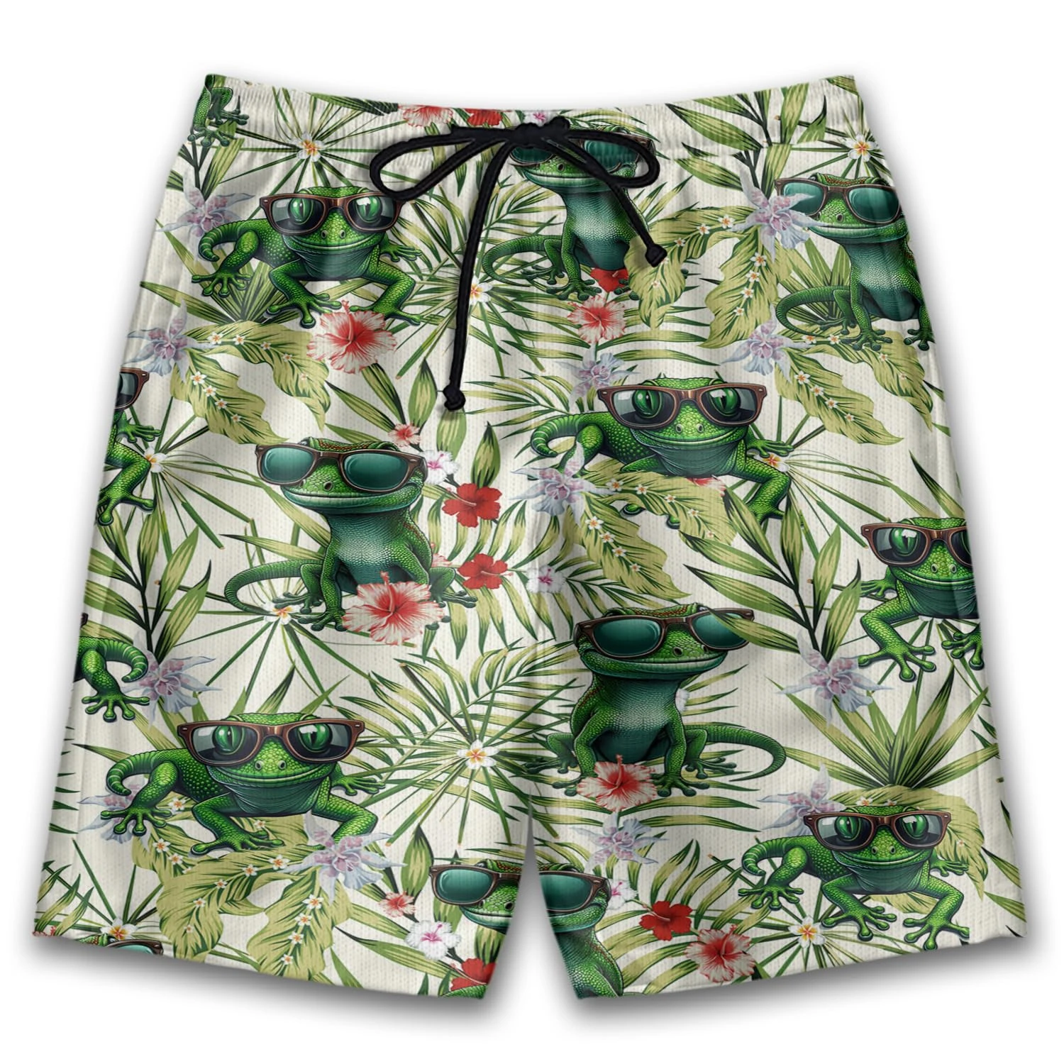 

Пляжные шорты Гавайские Gecko, милые короткие штаны с забавными животными, Ящерицей, Мужская одежда, кабриолеты, бермуды, уличная одежда в стиле хип-хоп