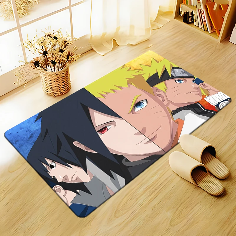 Floor Mat Plush Rug Decorative Carpet NARUTO Cartoon HD Printed Carpet for Bedroom Kitchen Living Room Office