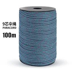 100m Multi - Purpose Parachute Cord for Outdoor and DIY Projects (Colored grid)