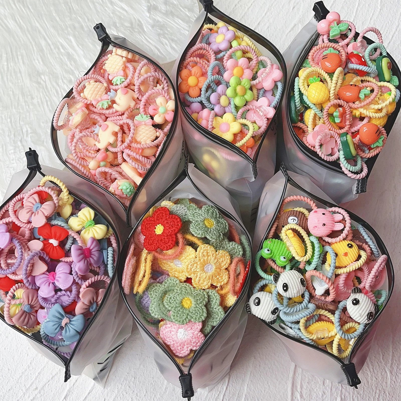

10/20Pcs/Set Cute Bowknot Headbands Girls Elastic Hair Bands Hair Accessories For Kids Cartoon Bows Headwear Ornaments Gift