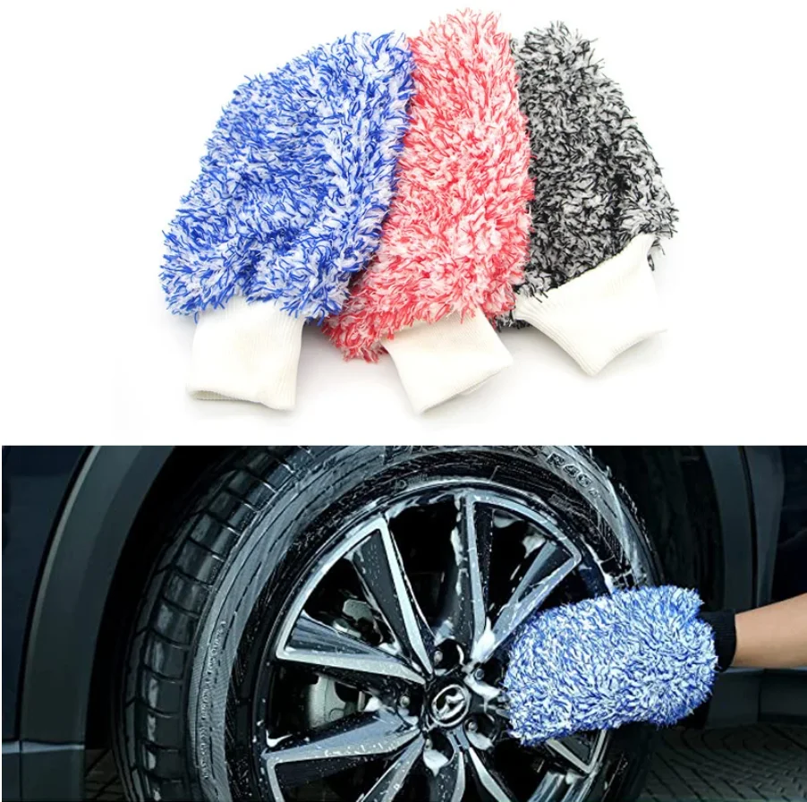 1 Pcs Soft Car Cleaning Glove Ultra Soft Mitt Microfiber Madness