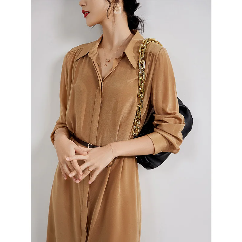 Двухслойное тяжелое шелковое плать