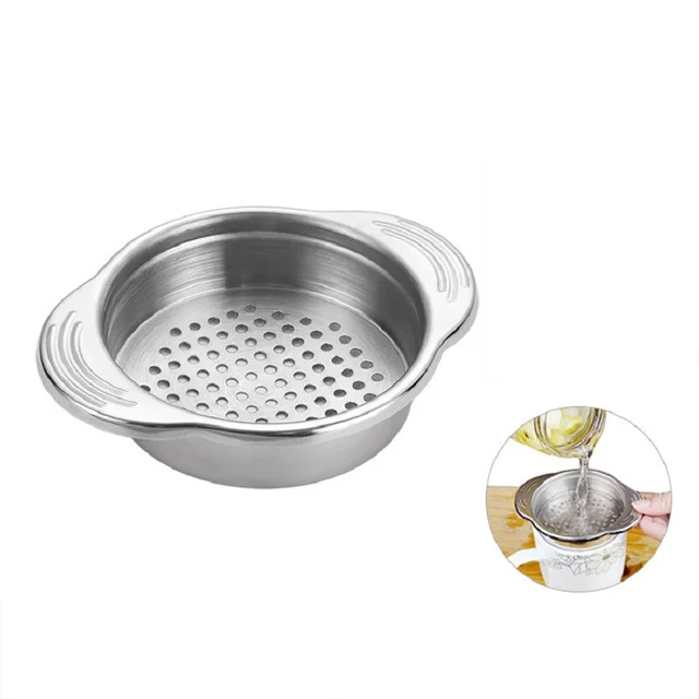 Stainless Steel Food Can Strainer Sieve Food Can Strainer Tuna Press Lid Oil Remover Drainer Water Filter Kichen Colander Tool