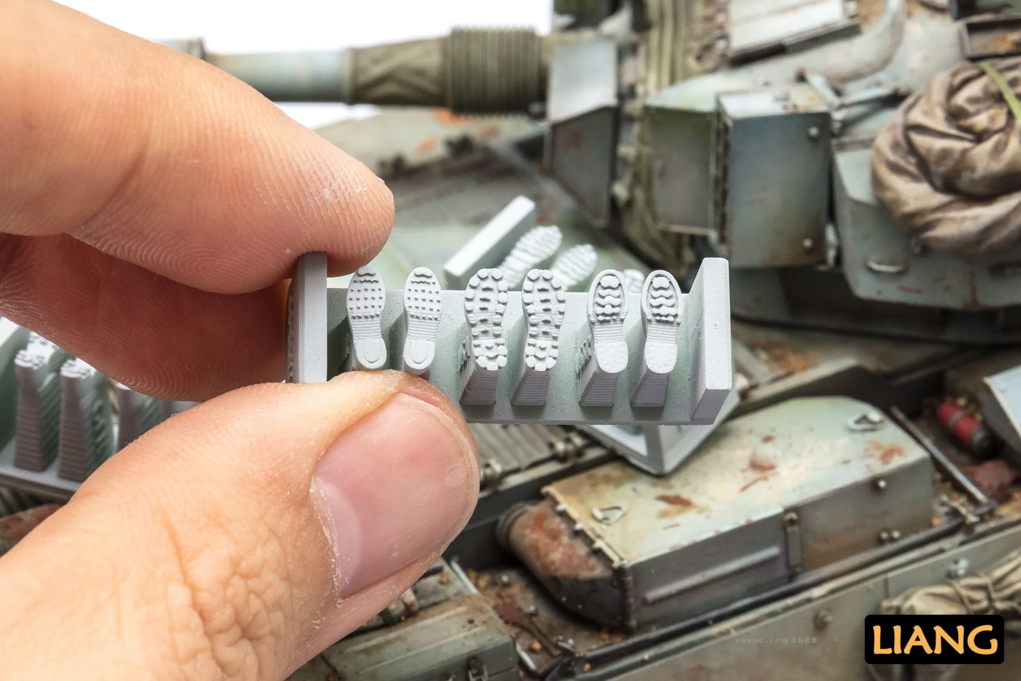 LIANG-0401/02/03 3D 인쇄 모델 신발자국 도구 1/35 군용 모델 장면 건물 풍화 도구 취미 DIY 액세서리